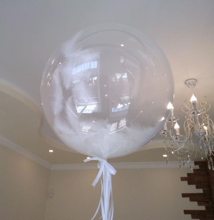 Прозрачные шары с декором (bubble). Шар сфера. Композиция 1