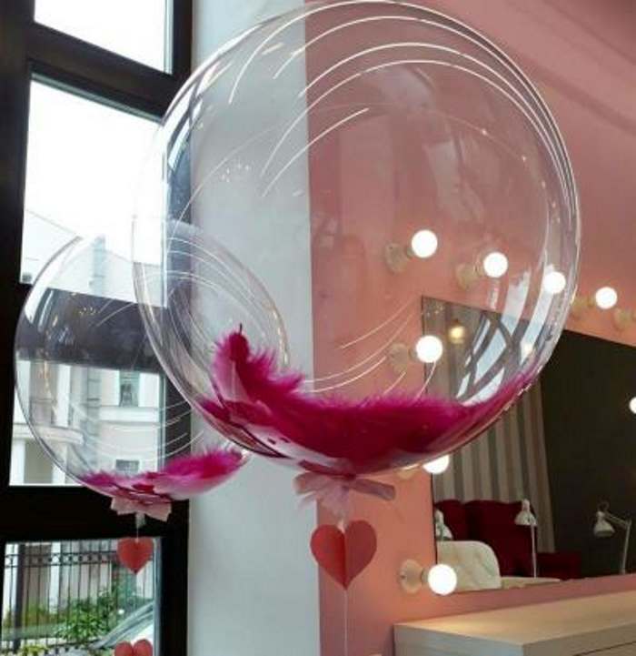 Прозрачные шары с декором (bubble). Шар сфера. Композиция 3