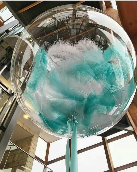 Прозрачные шары с декором (bubble). Шар сфера. Композиция 6